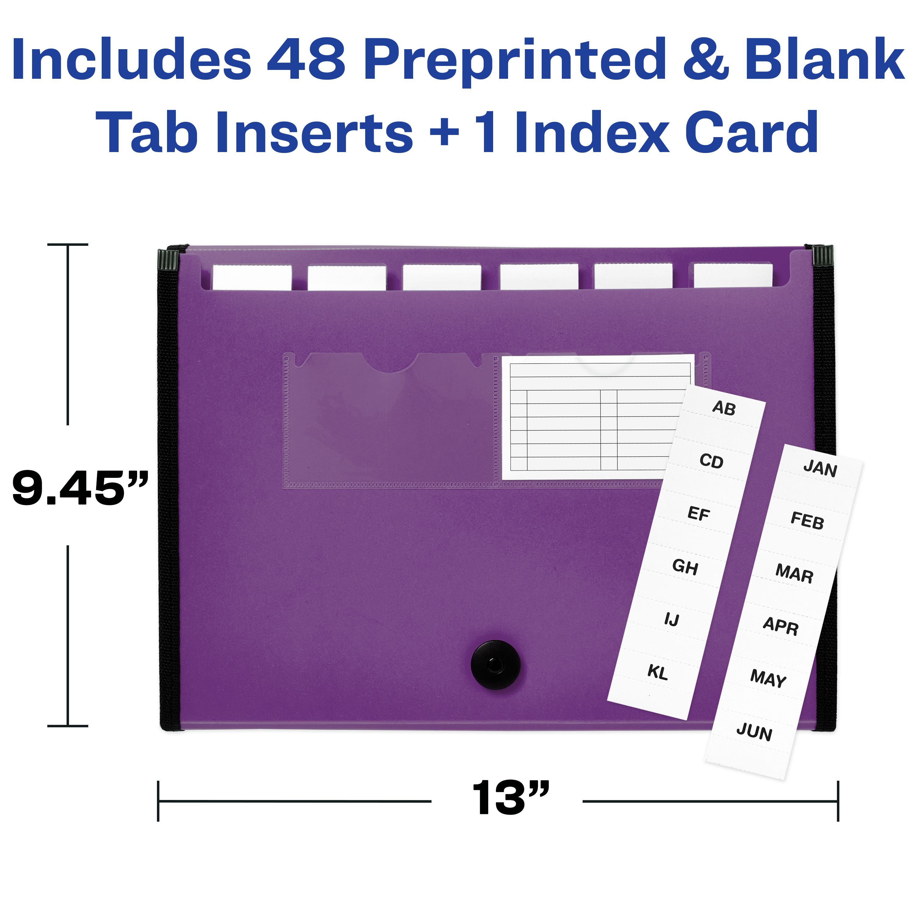 Expanding File Folder, 7-Pocket, Plum 73552 | Avery